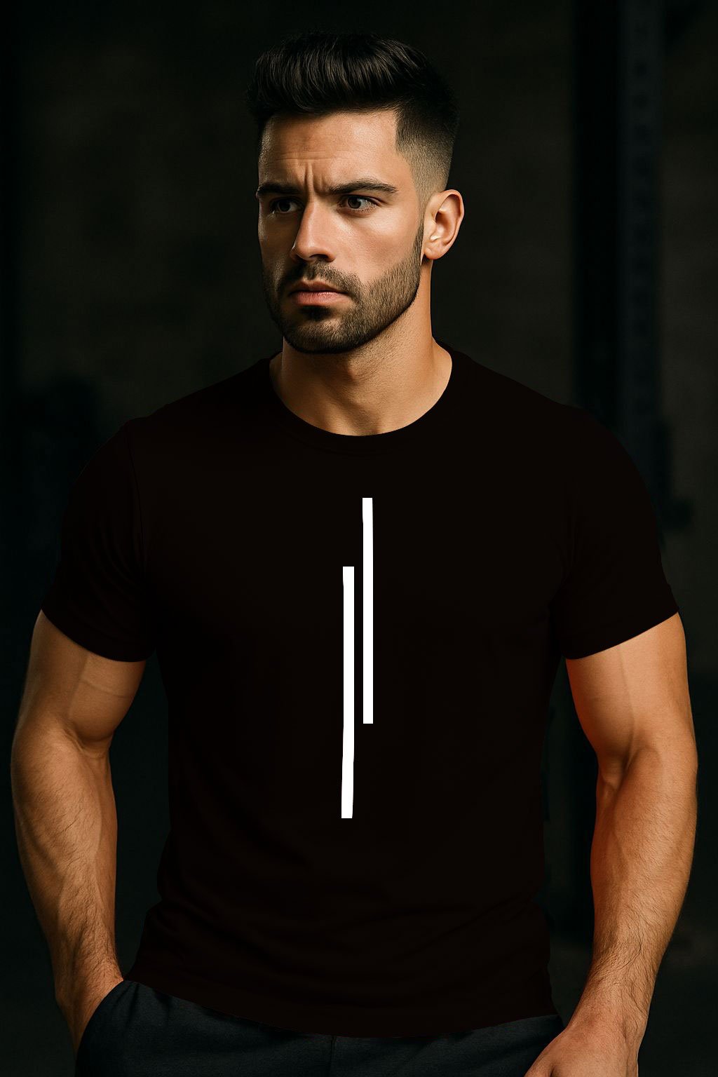 Apex Line T-Shirt - Minimalist Black