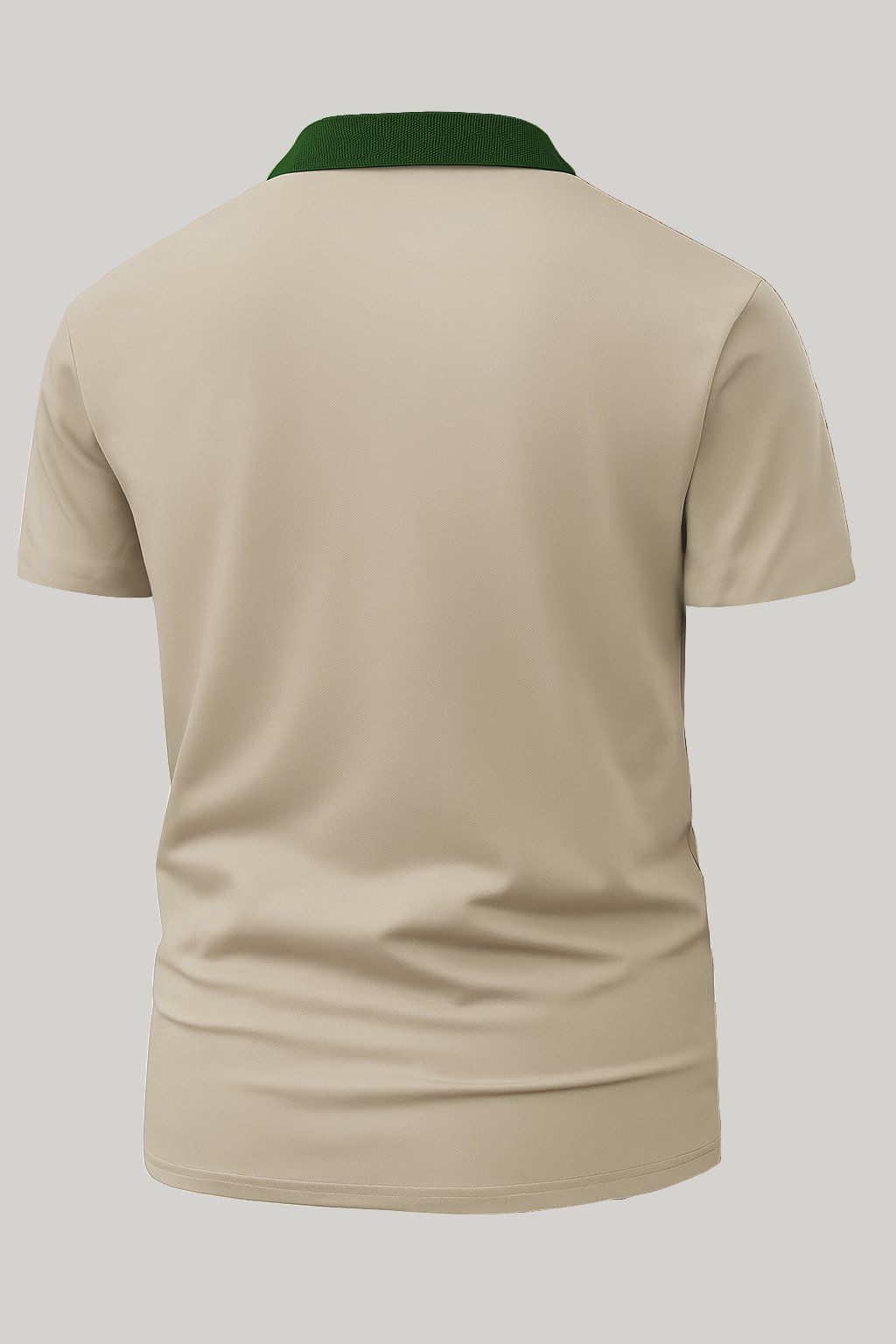 Vintage Varsity Polo -(Beige/Hunter Green) - Image 3