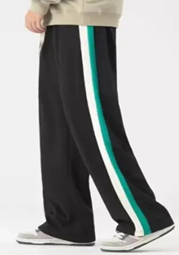 SKY WHITE STRIPE TRACK PANT