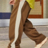BROWN STRIPE TRACK PANT